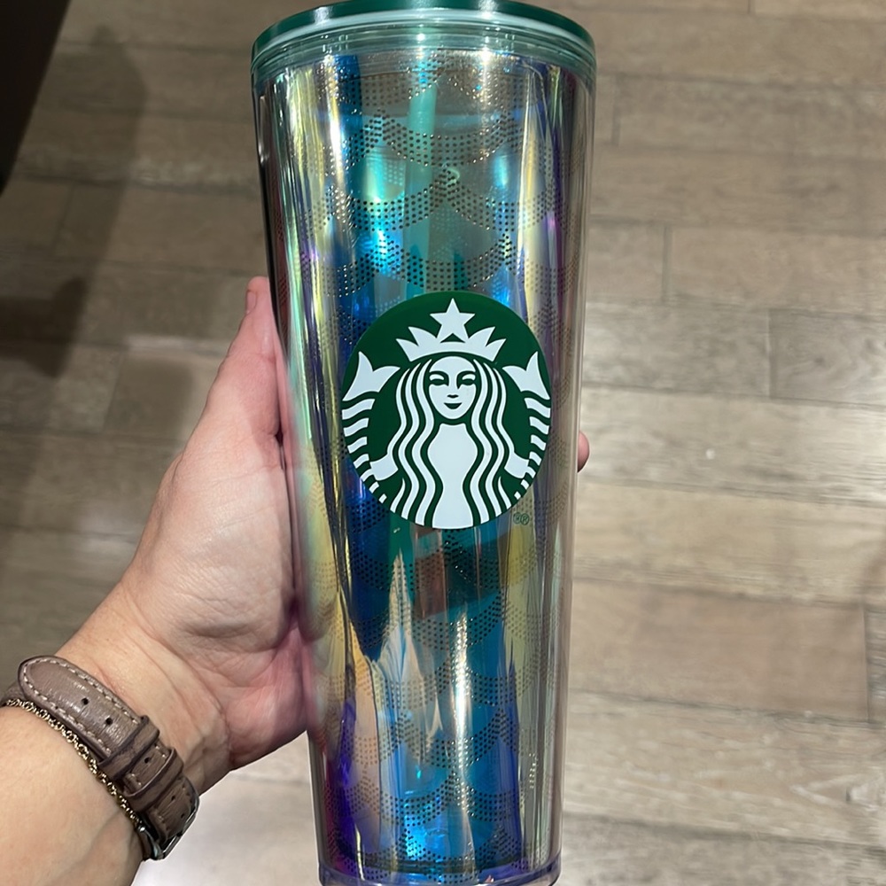 Iridescent Mermaid scale Starbucks 24 oz Tumbler - Picture 2 of 7
